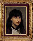 Edwin Harris Canvas Paintings - Portrait of a Young Girl